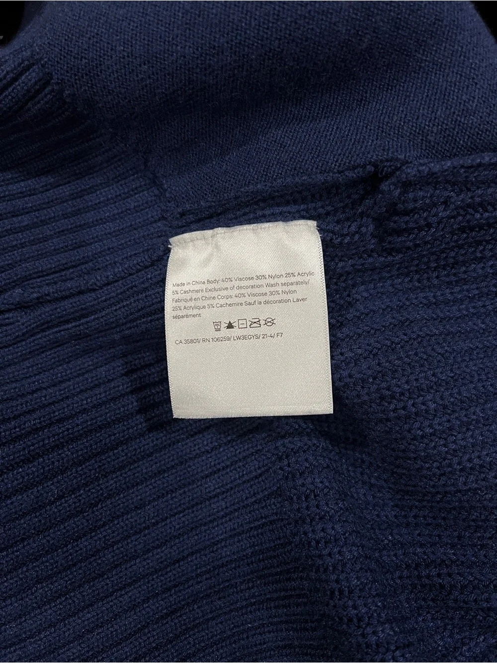 Lululemon Cashlu Sweater Wrap Night Sea Navy Blue Knit Loungewear
